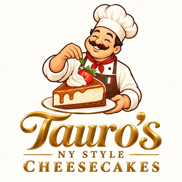 Tauro’s NY Style Cheesecakes illustrated chef logo